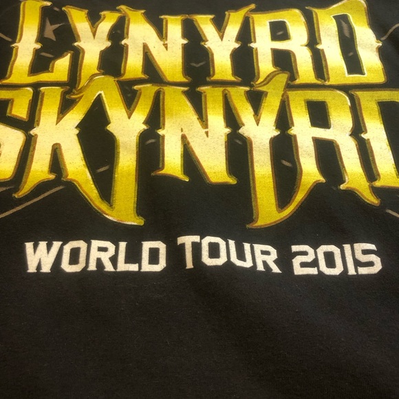 Lynyrd Skynyrd World Tour 2015 double sided tee T-Shirt Medium - Picture 2 of 12